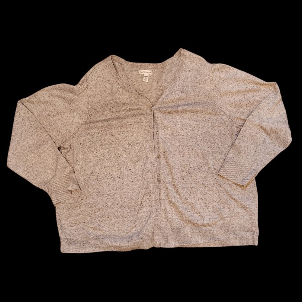 Croft & Barrow Gray Cardigan - Size 2X